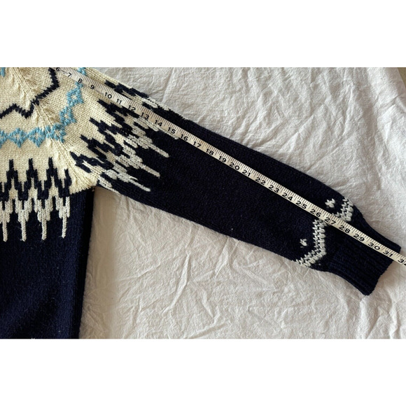 Vintage Silton Of California Nordic Fair Isle Pullover Crewneck L Large Blue - Picture 3 of 7